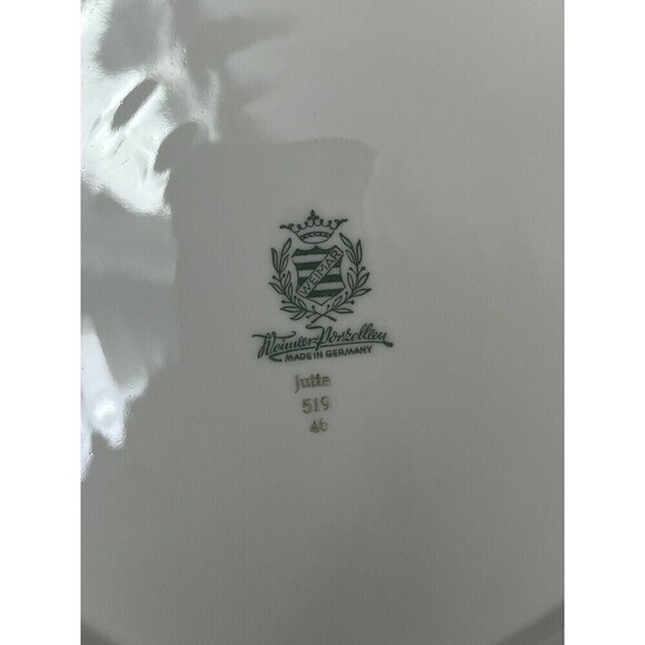 Weimar Katharina Jutta Red/ White Porcelain Cake Stand Made In Germany - Picture 12 of 16